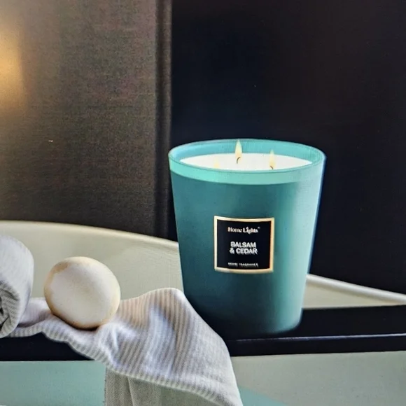 NIB Homelights Highly Scented Soy Candle 3 Cotton Wicks 5x6 Big 33.3 Oz Bundle - Picture 7 of 11